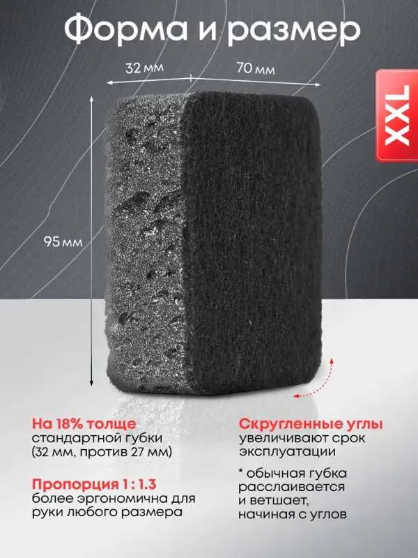 Губка  Bumble  Goods profi,  Пенополиуретан,  Абразив, 5 уп