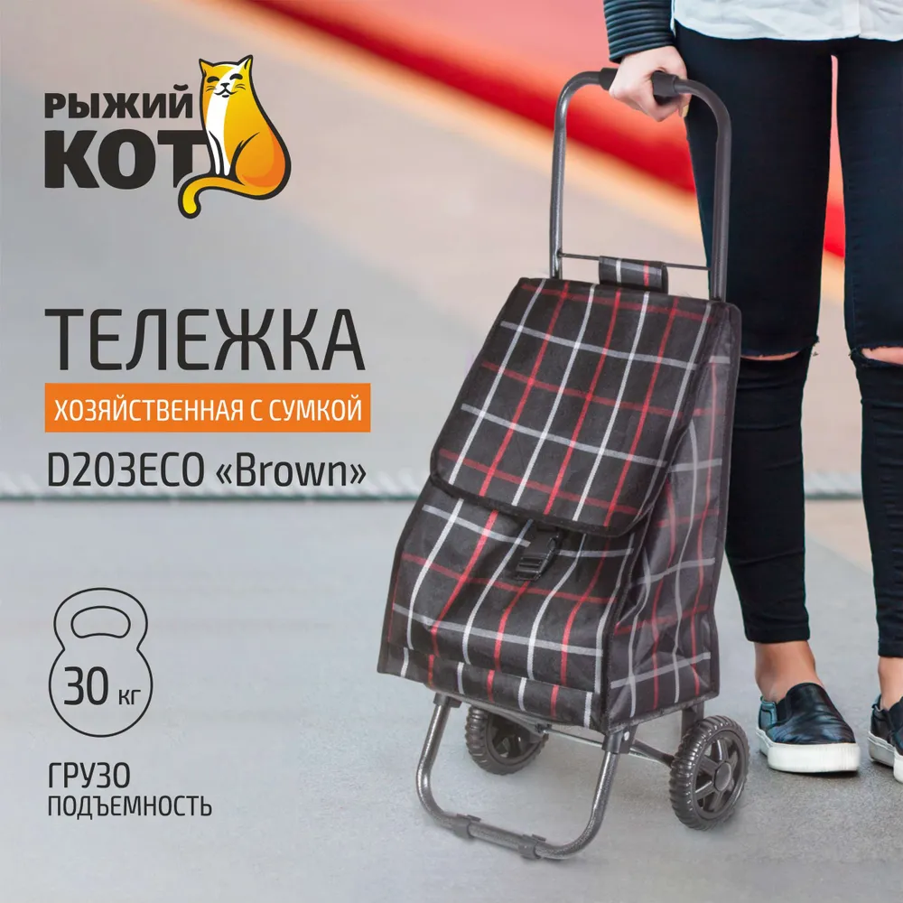 Сумка-тележка  Рыжий кот 002251, 28 л