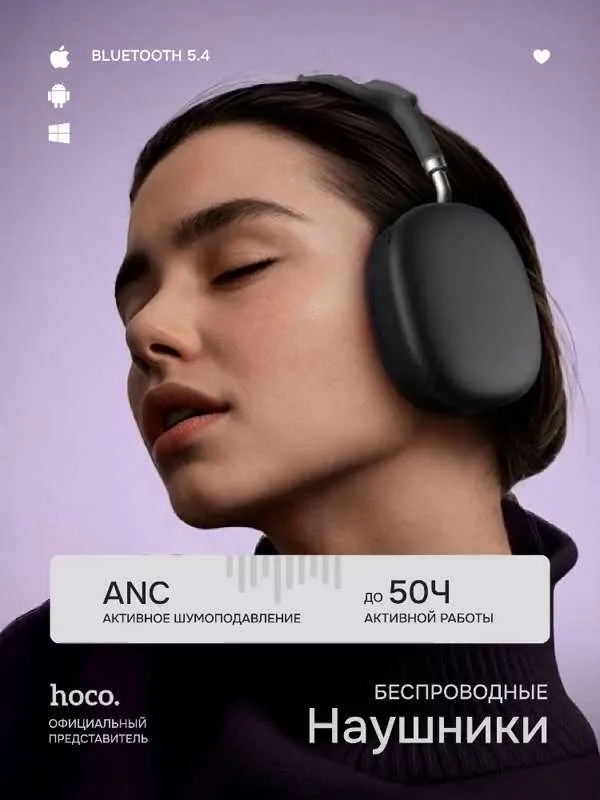 Наушники Полноразмерные hoco big Беспроводное 32 w65plus