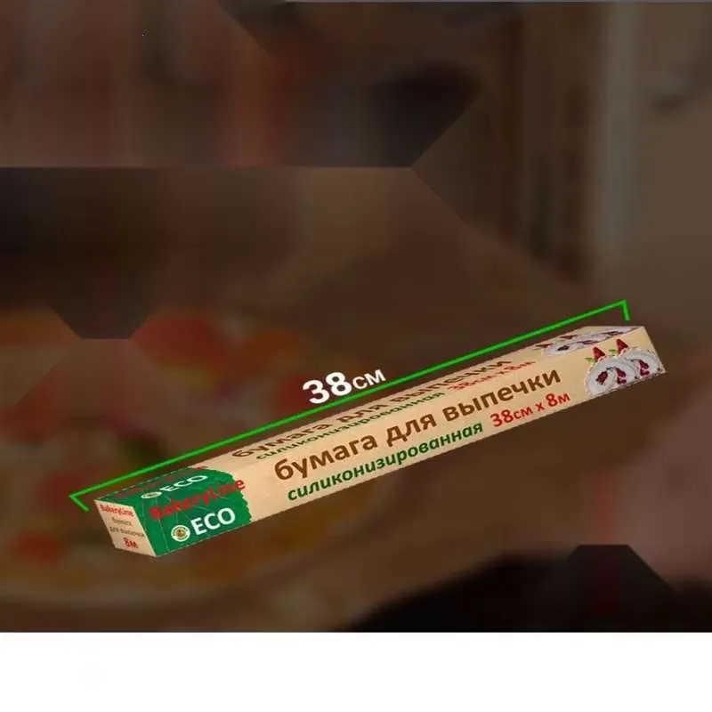 Бумага (пергамент) для выпечки силиконизированная 8м Bakery Line многоразовая антипригарная крафт, 38 см