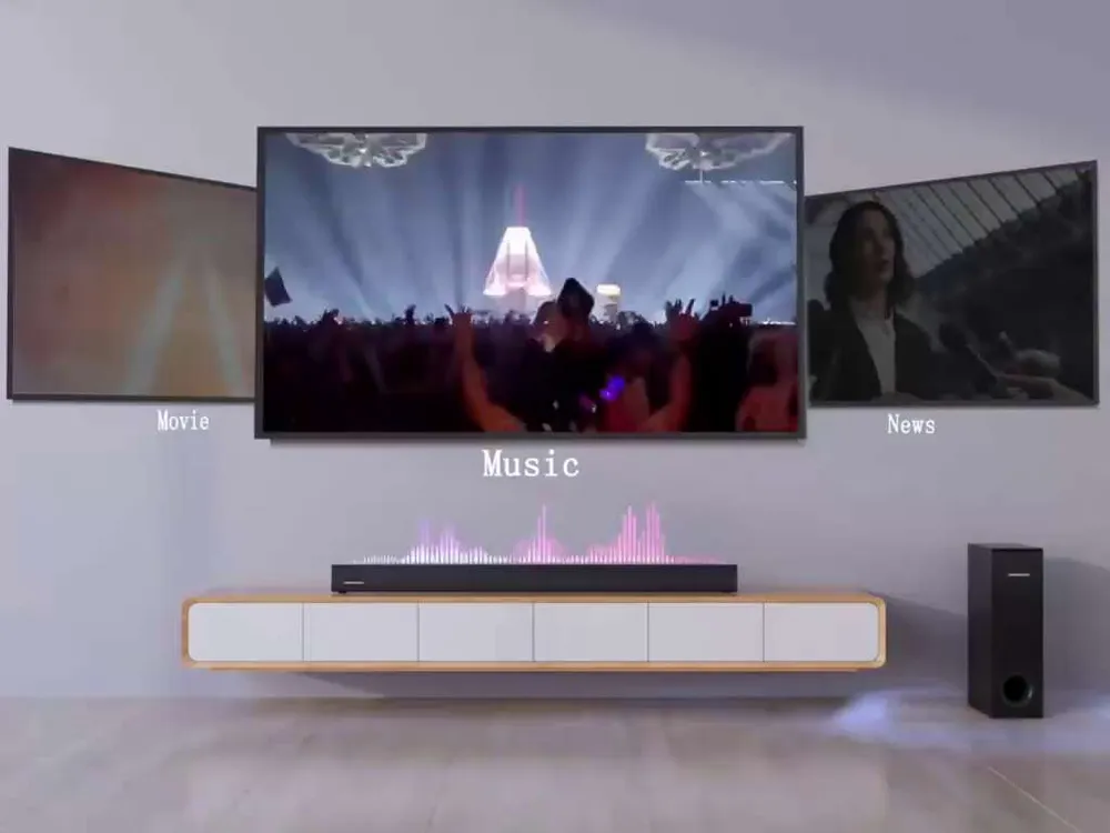 Акустическая система 2.1, Hydriva HIFI домашний кинотеатр акустика для телевизора,оптическое / AUX / USB подключение