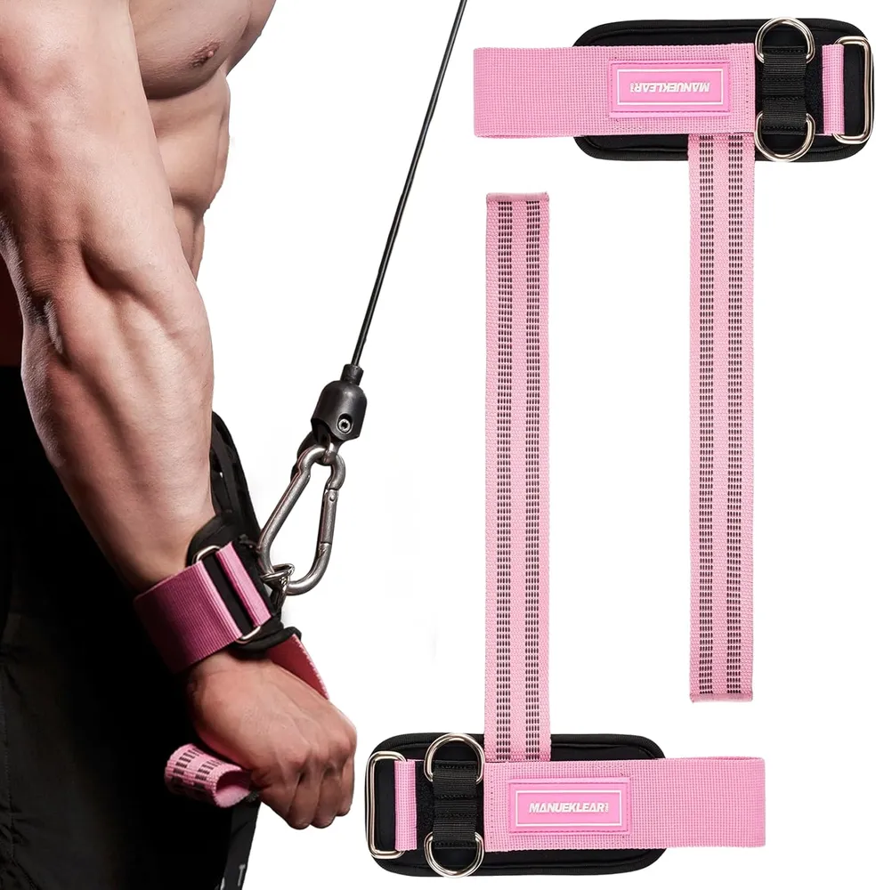 MANUEKLEAR- Нескользящий браслет для тяжелой атлетики, пояс для тяжелой атлетики с D-образным кольцом, с подкладкой, унисекс