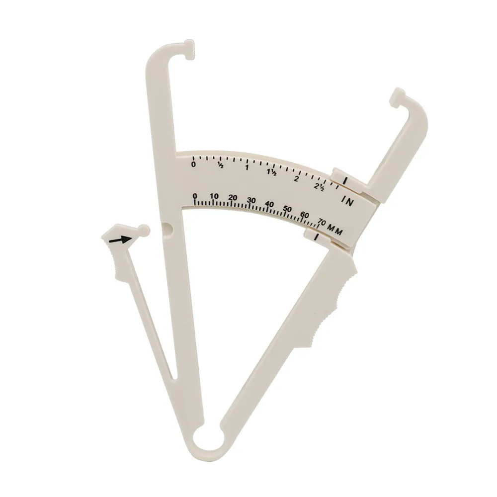Пластиковый калипер для измерения кожной складки с двойной шкалой отслеживания прогресса в фитнесе