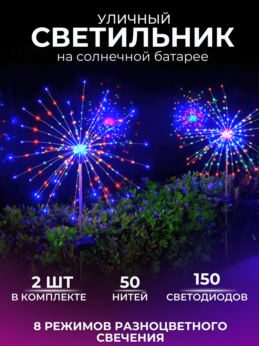 Светильник уличный на солнечной батарее садовый фонарь