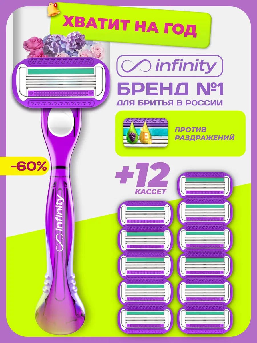 Бритва женская станок для бритья с 12 кассетами  Sense Berry