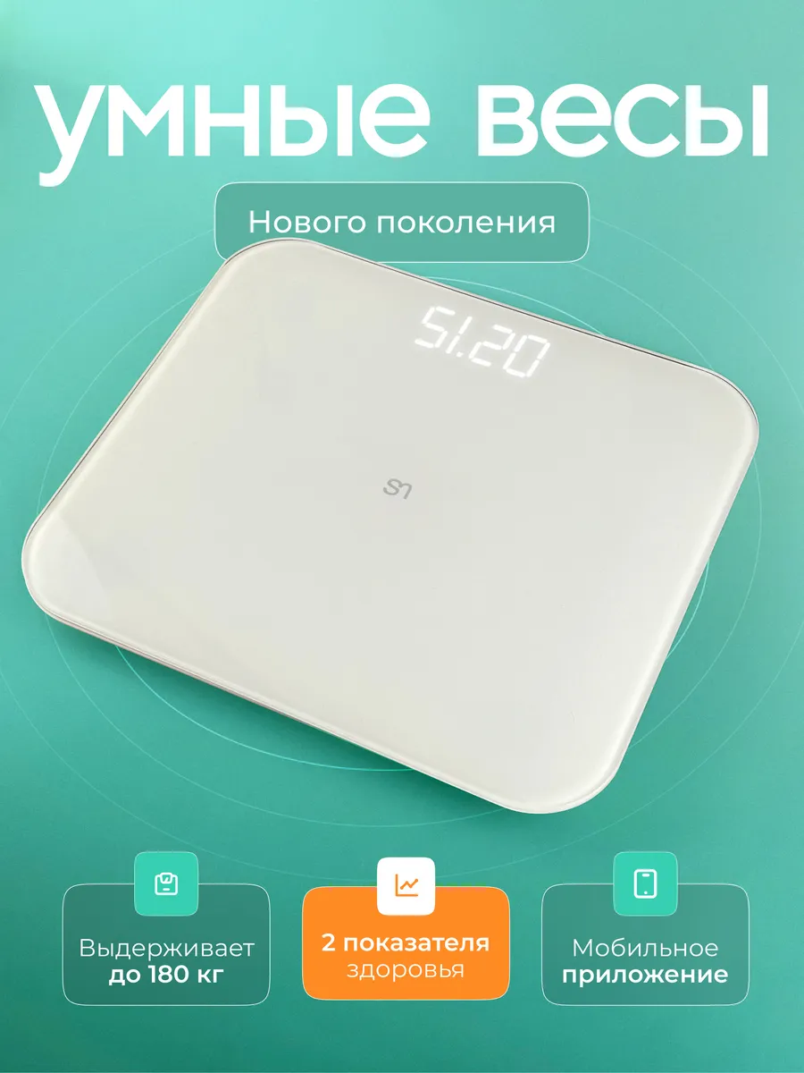 Умные весы напольные с приложением для веса