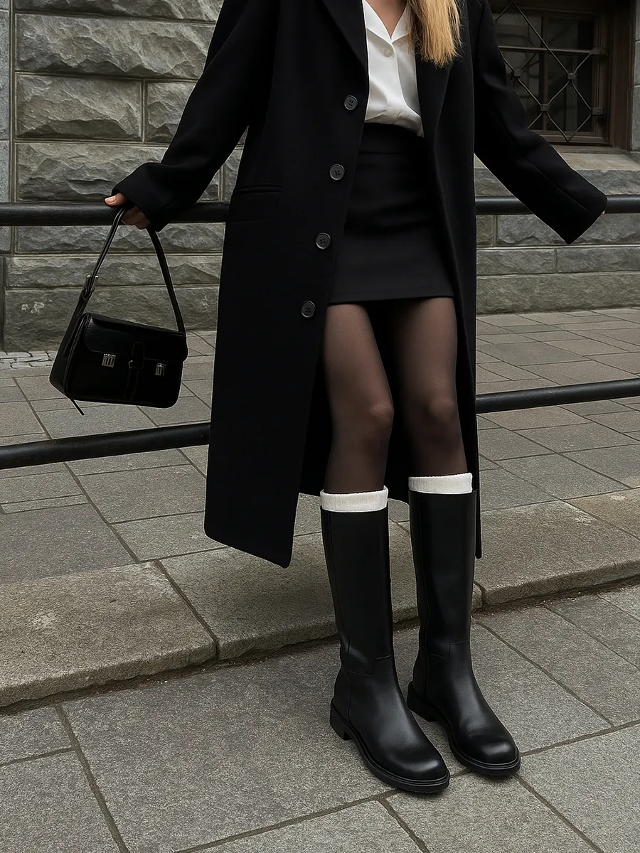 Сапоги трубы демисезонные высокие