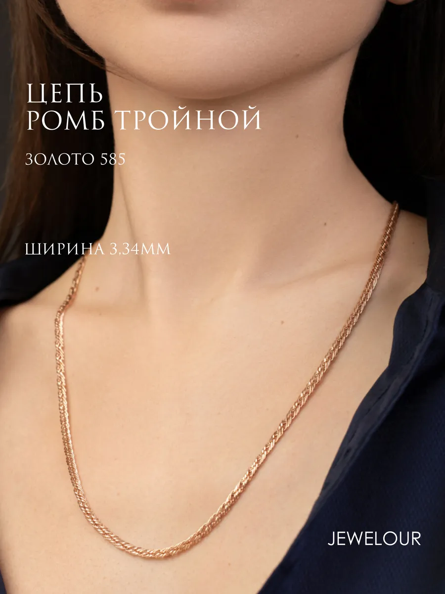 Золотая цепочка 585 на шею