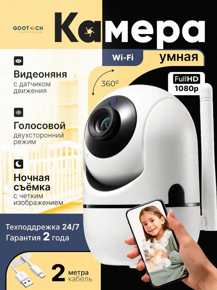 Камера видеонаблюдения и видеоняня для дома