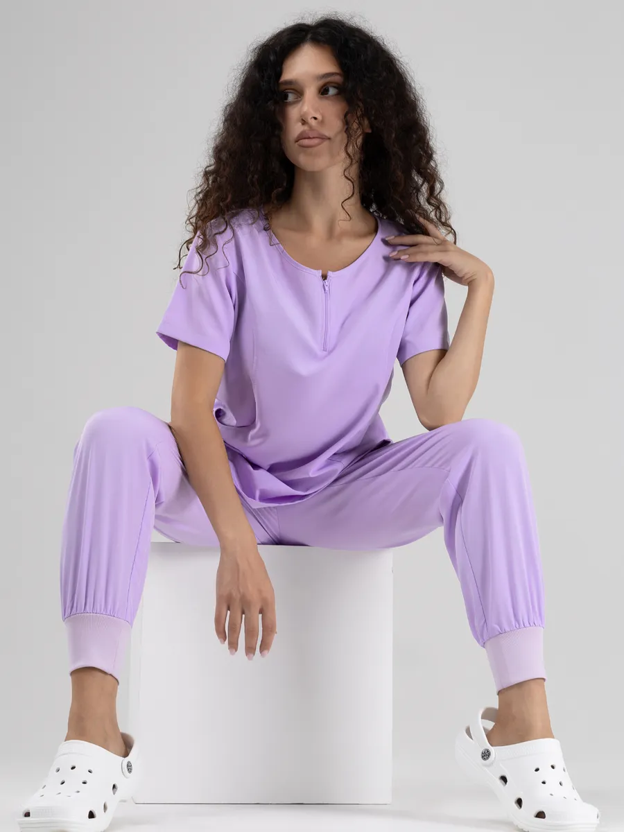 медицинский костюм трикотажный с брюками стрейч