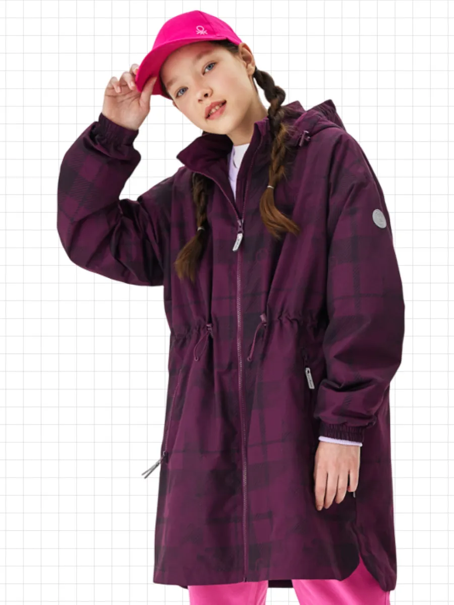 Демисезонный мембранный плащ ветровка на флисе