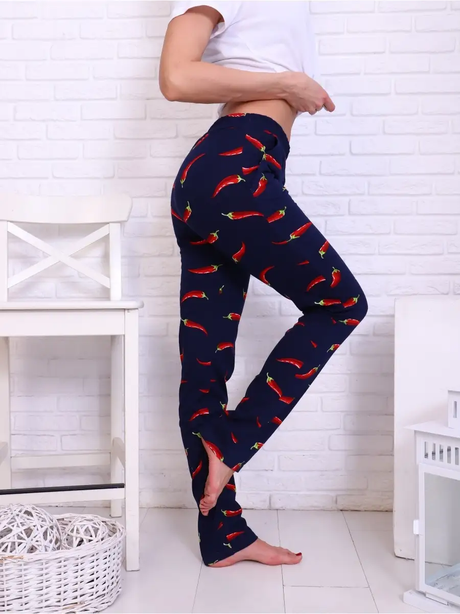 Брюки пижамные женские штаны домашние