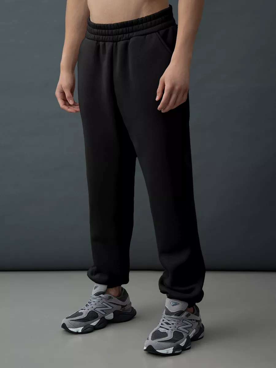 Брюки джоггеры утепленные широкие на резинке