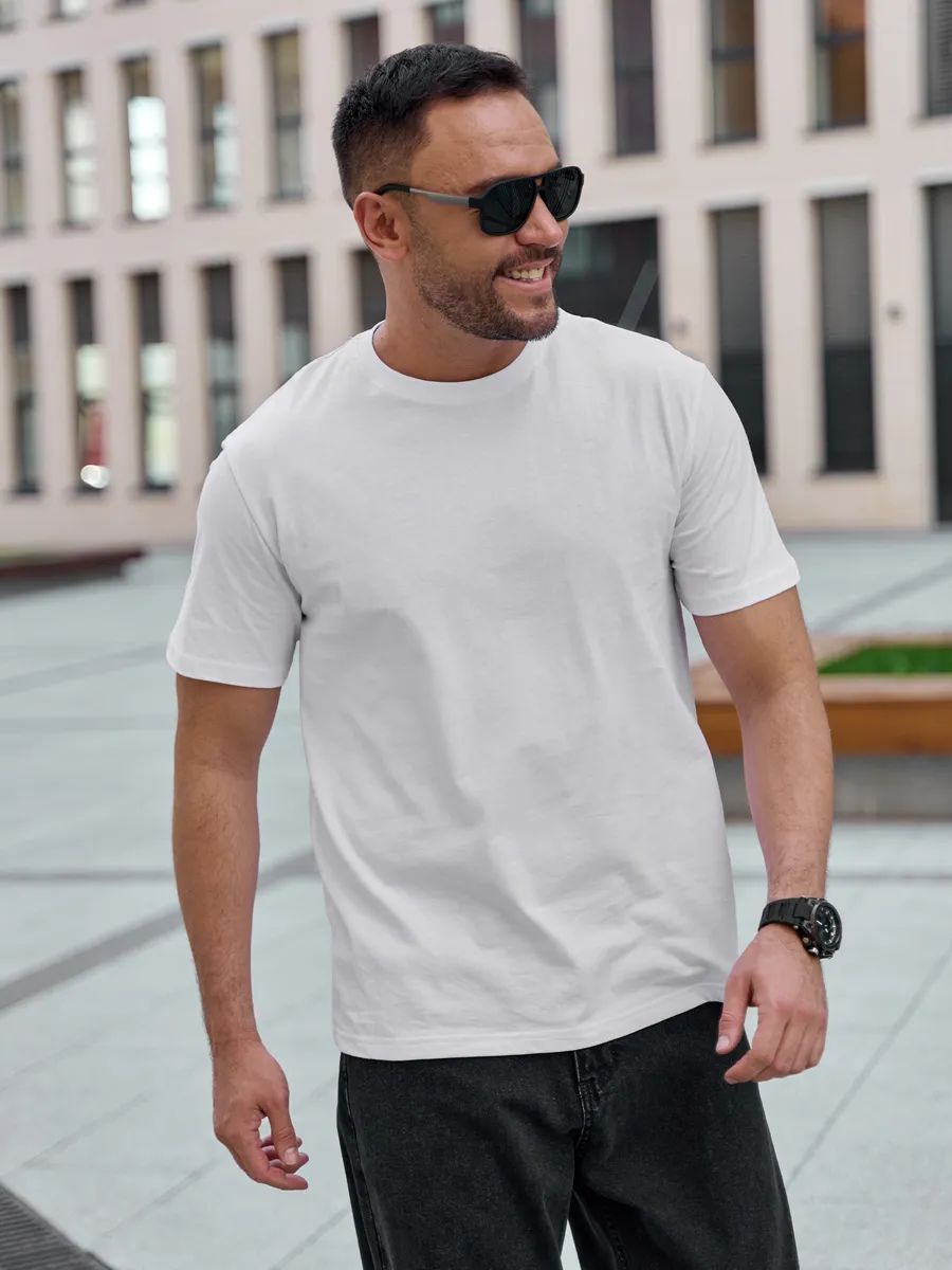 Футболка однотонная оверсайз