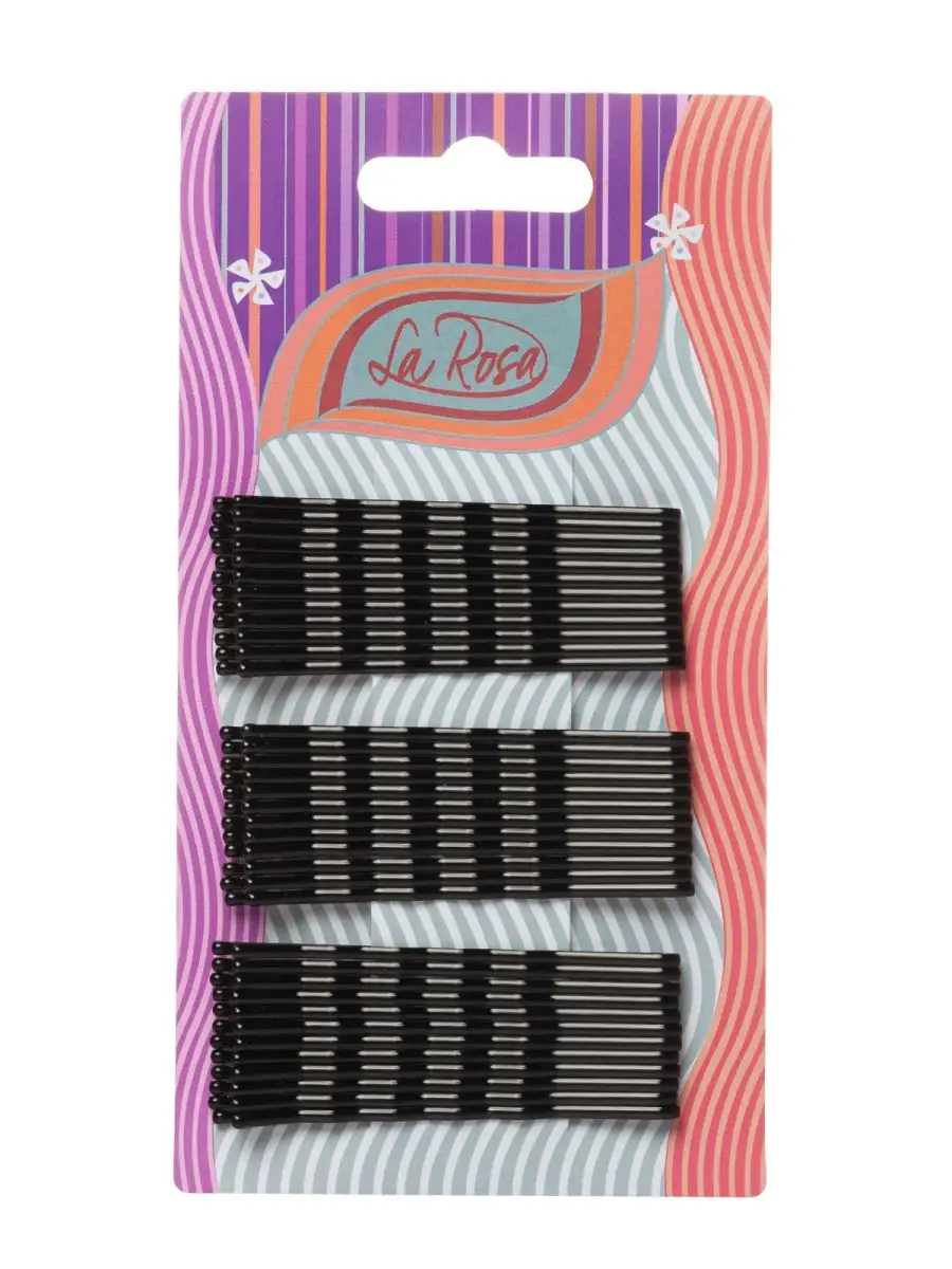 Невидимки для волос черные, 36 штук