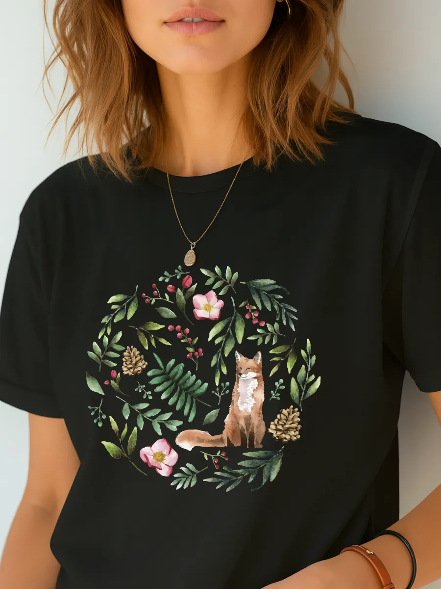 Футболка черная с принтом