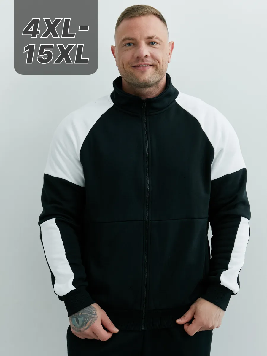 Толстовка бомбер на молнии без капюшона