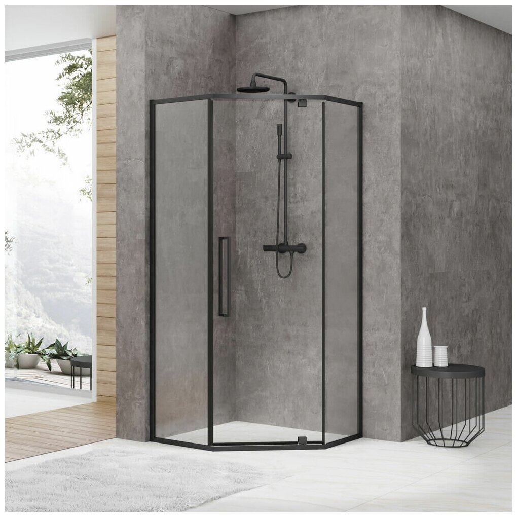 Душевой уголок  Black &  White  S875-1000  Black