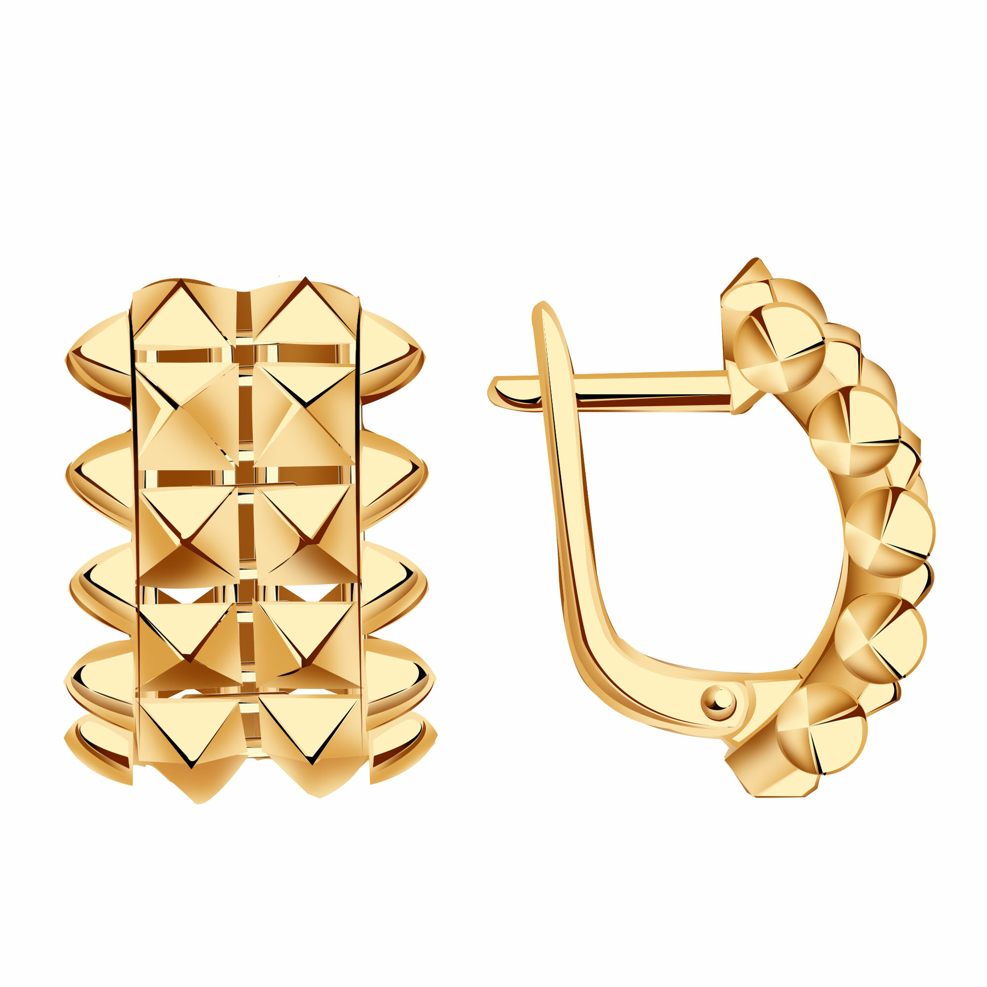 Серьги  Diamant online, красное золото, 585 проба