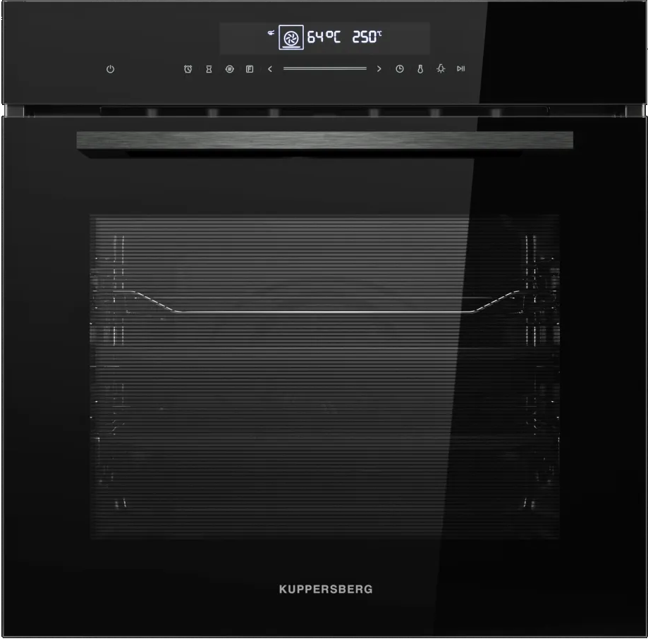 Электрический духовой шкаф  Kuppersberg  H T 613  Black, ширина 60 см, объем 72 л, черный,  Китай