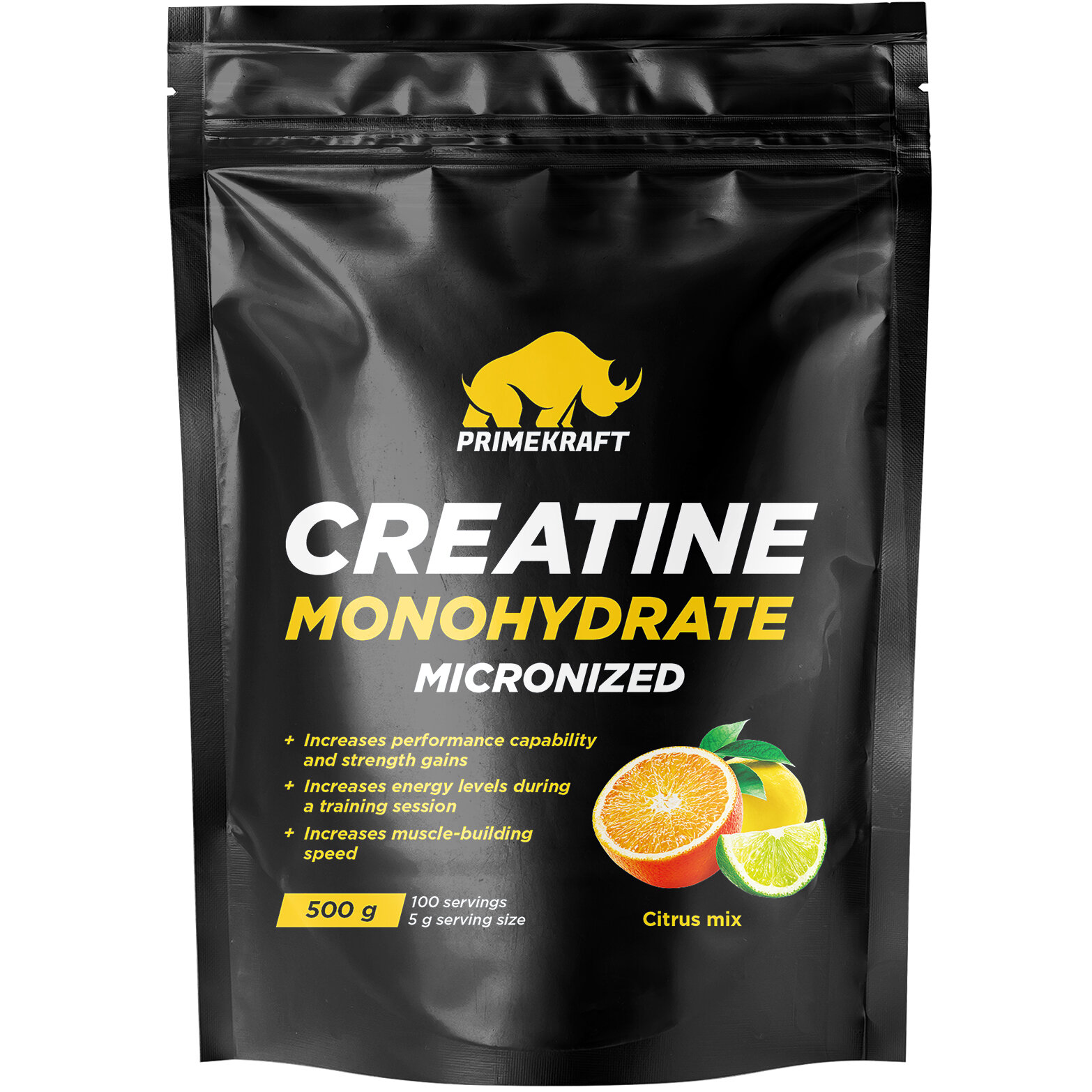 Prime  Kraft  Creatine  Monohydrate - 500 грамм, цитрусовый микс