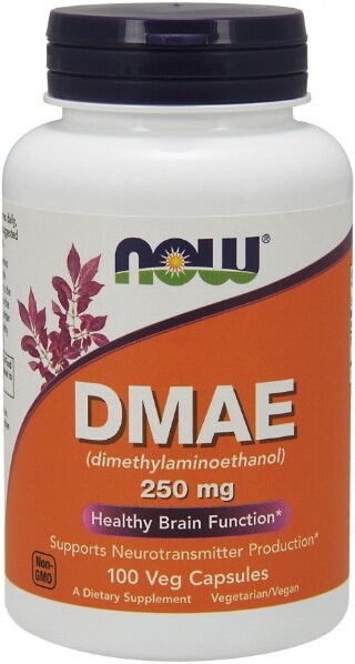 N O W  Foods  D M A E,  Диметиламиноэтанол 250 мг 100 капсул