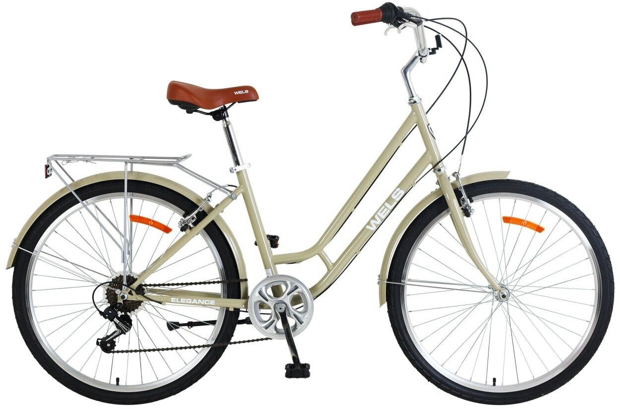 Велосипед  Wels  Elegance (26, 430 мм, бежевый, 7ск, 2023)