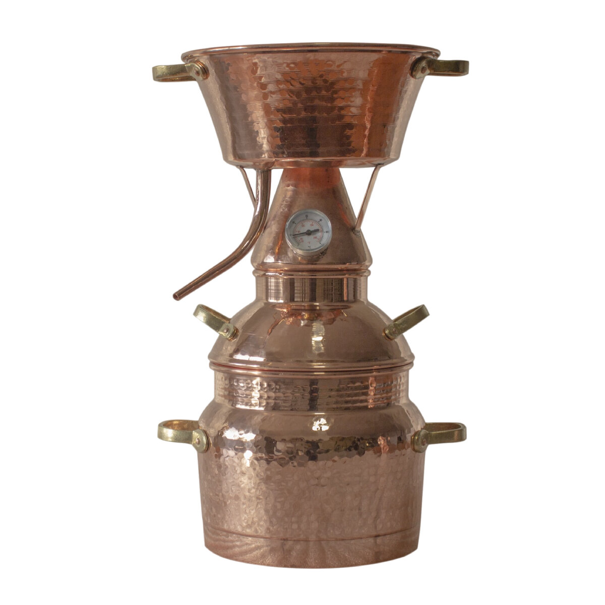 Алькитара Copper Crafts Премиум 5 л. трехкамерная, паяная с термометром