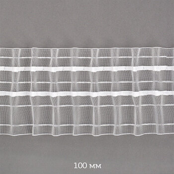 Шторная лента прозрачная карандашная ширина 10 см (5м)