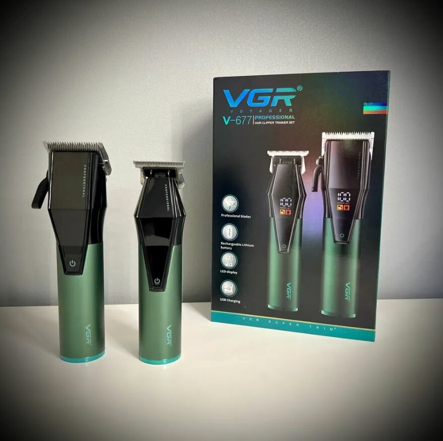 Машинка для стрижки и триммер для стрижки /2в1/ Профессиональная машинка для стрижки / Триммер для бороды и усов