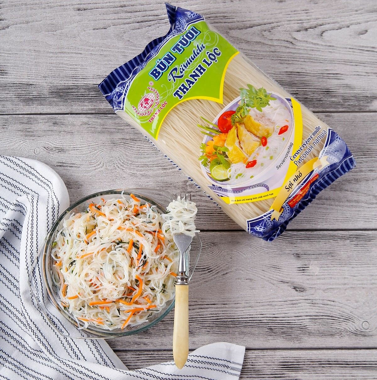 Лапша рисовая тонкая, 500г