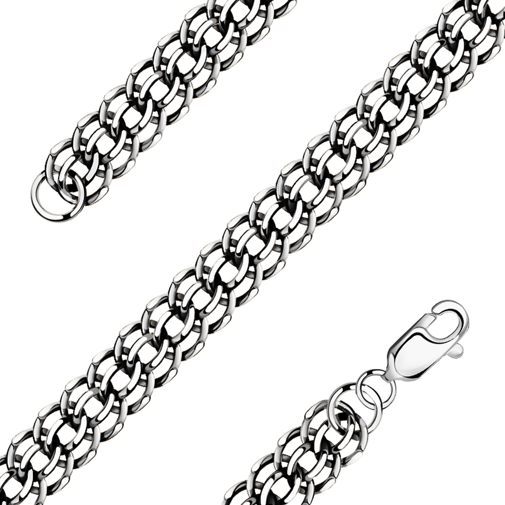 Браслет-цепочка Diamant online, серебро, 925 проба, чернение